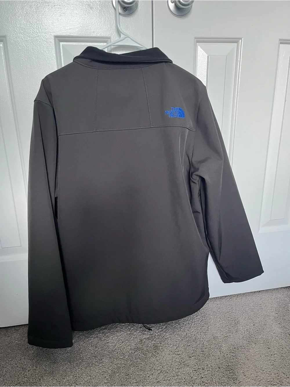 Gray and blue North face Men’s Large Full zip jacket